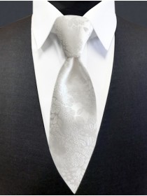 'Allure' Floral Tie - White